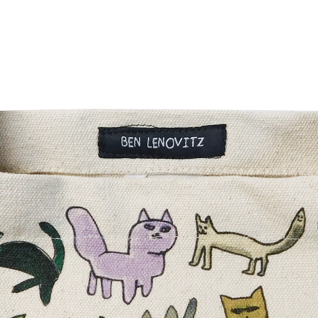 BEN LENOVITZ - MEDIUM CAT PERSON TOTE (14"x16") - Image 3