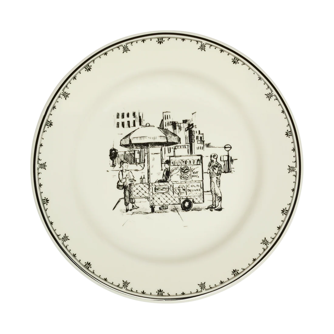 NYC TOILE - CART PLATE (8.25")