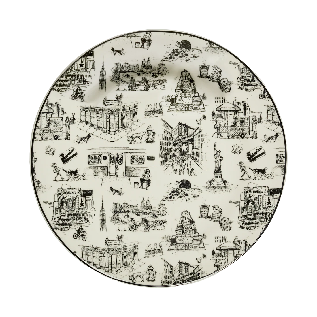 NYC TOILE - DINNER PLATE (10.25")