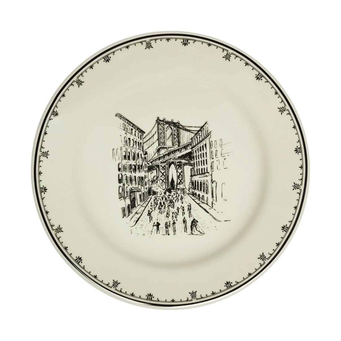NYC Toile - Dumbo Plate 8.25in